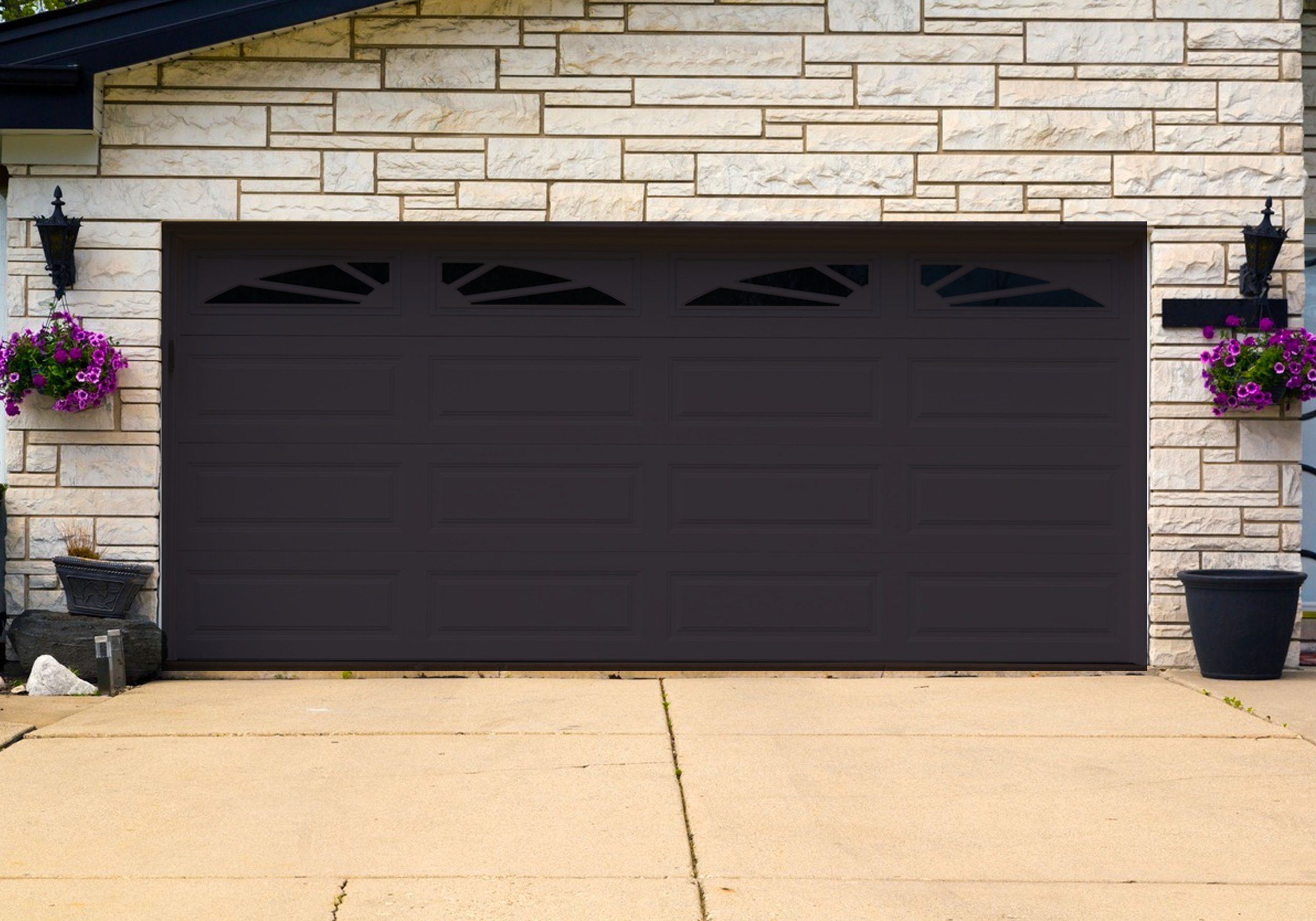 woodgaragedoorspraypaintinglondonbefore